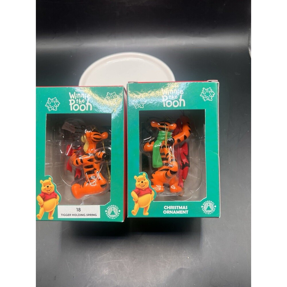 Disney Winnie The Pooh Tigger Christmas Ornaments Lot Of 2